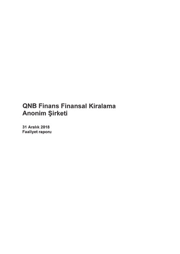 Thumbnail QNB Finans Finansal Kiralama (QNB Finansleasing) Annual Report 2018