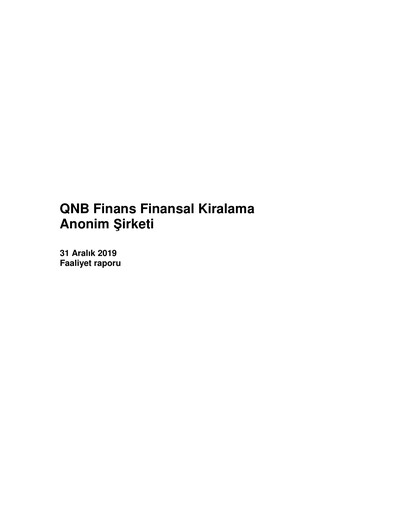 Thumbnail QNB Finans Finansal Kiralama (QNB Finansleasing) Annual Report 2019