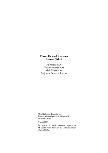 Thumbnail QNB Finans Finansal Kiralama (QNB Finansleasing) Financial Statement 2006