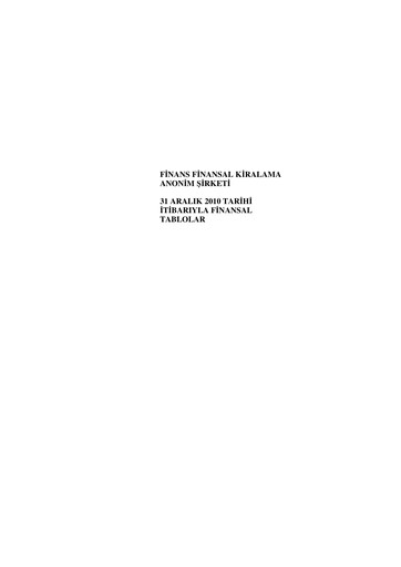 Thumbnail QNB Finans Finansal Kiralama (QNB Finansleasing) Financial Statement 2010