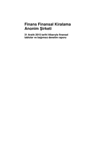 Thumbnail QNB Finans Finansal Kiralama (QNB Finansleasing) Financial Statement 2015