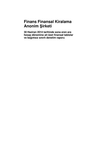 Thumbnail QNB Finans Finansal Kiralama (QNB Finansleasing) Half-year Report 2014-h1