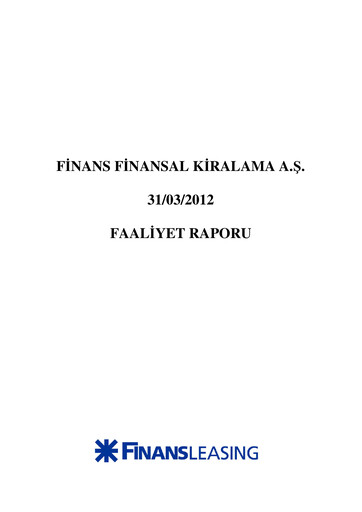 Thumbnail QNB Finans Finansal Kiralama (QNB Finansleasing) Quarterly Report 2012-q1