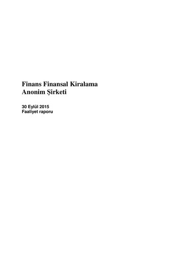 Thumbnail QNB Finans Finansal Kiralama (QNB Finansleasing) Quarterly Report 2015-q3