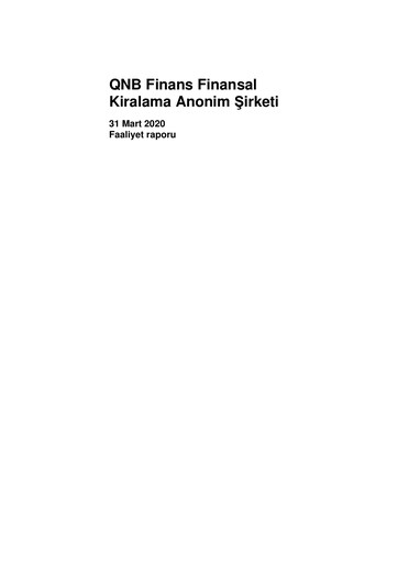 Thumbnail QNB Finans Finansal Kiralama (QNB Finansleasing) Quarterly Report 2020-q1