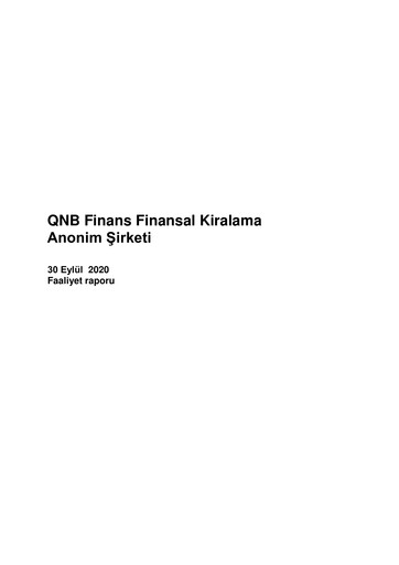 Thumbnail QNB Finans Finansal Kiralama (QNB Finansleasing) Quarterly Report 2020-q3