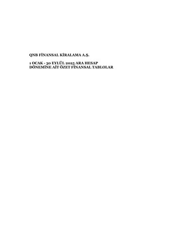 Thumbnail QNB Finans Finansal Kiralama (QNB Finansleasing) Quarterly Report 2025-q3