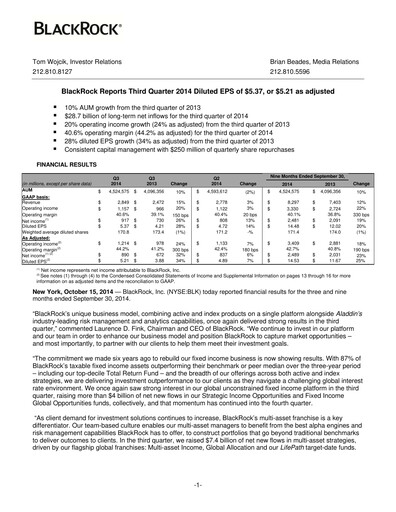 Thumbnail BlackRock Quarterly Report 2014-q3