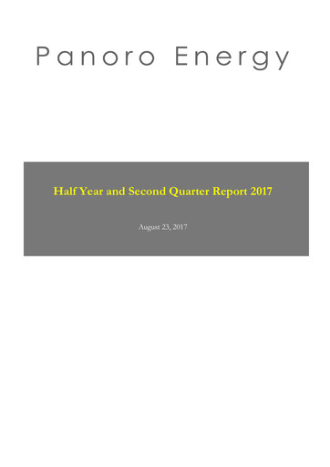 Thumbnail Panoro Energy ASA Half-year Report 2017-h1