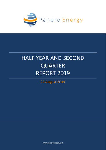 Thumbnail Panoro Energy ASA Half-year Report 2019-h1