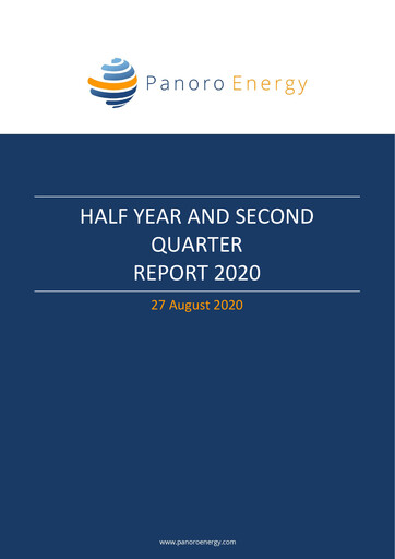 Thumbnail Panoro Energy ASA Half-year Report 2020-h1