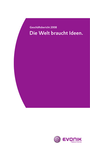 Miniature Evonik Industries Rapport annuel 2008