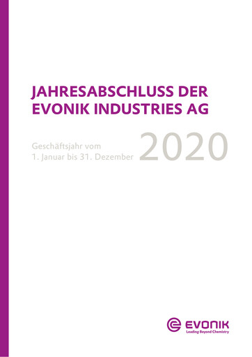 Thumbnail Evonik Industries Financial Statement 2020