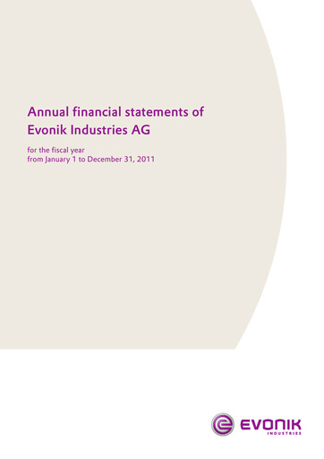 Thumbnail Evonik Industries Financial Statement 2011