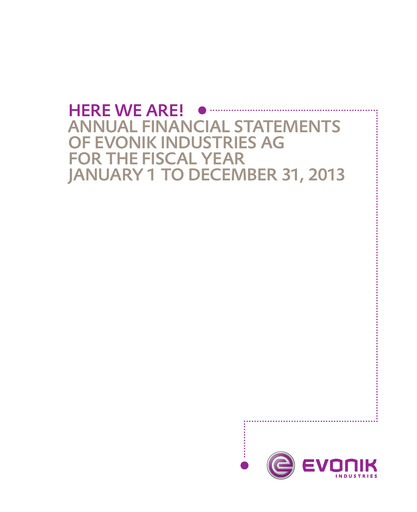 Thumbnail Evonik Industries Financial Statement 2013