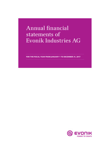 Thumbnail Evonik Industries Financial Statement 2017
