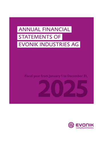 Thumbnail Evonik Industries Financial Statement 2025