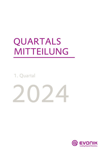 Thumbnail Evonik Industries Quarterly Report 2024-q1