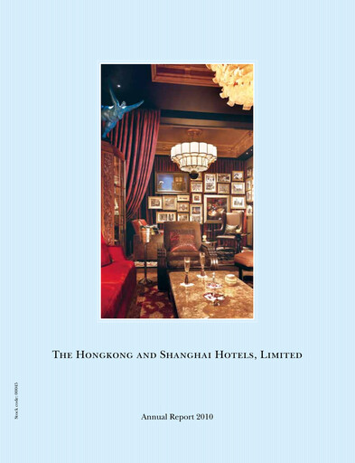 Thumbnail Hongkong and Shanghai Hotels Annual Report 2010