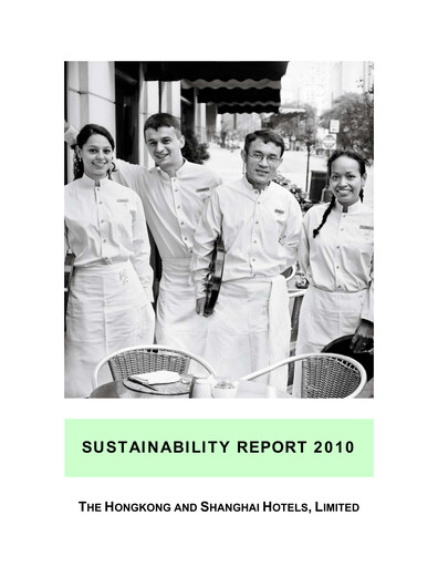 Thumbnail Hongkong and Shanghai Hotels Sustainability Report 2010