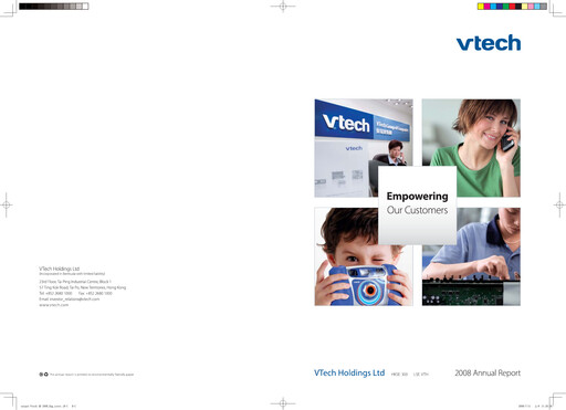 Thumbnail Vtech Annual Report 2008