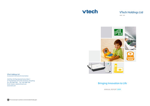 Thumbnail Vtech Annual Report 2009