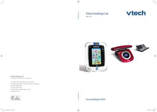 Thumbnail Vtech Annual Report 2013