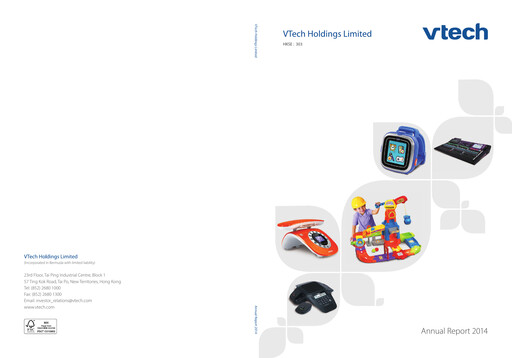 Thumbnail Vtech Annual Report 2014