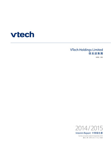 Thumbnail Vtech Half-year Report 2015-h1