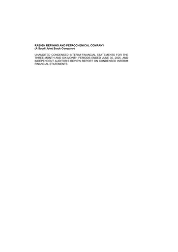Thumbnail Petro Rabigh
 Quarterly Report 2025-q2