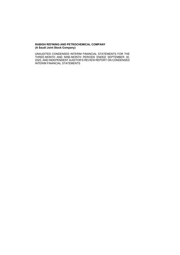 Thumbnail Petro Rabigh
 Quarterly Report 2025-q3