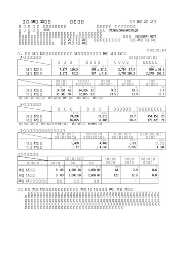 Thumbnail Aeria Financial Report fy2007