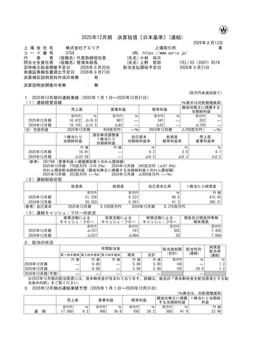 Thumbnail Aeria Financial Report fy2025