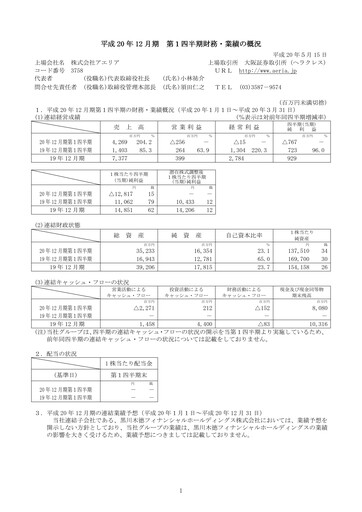 Thumbnail Aeria Quarterly Report fy2008-q1