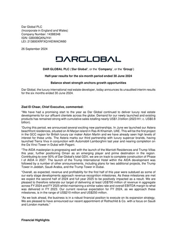 Thumbnail Dar Global Half-year Report 2024-h1
