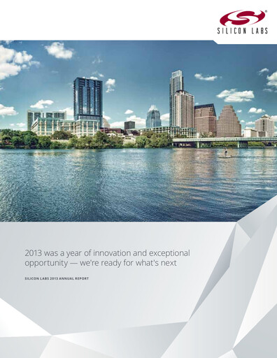 Thumbnail Silicon Labs
 Annual Report 2013