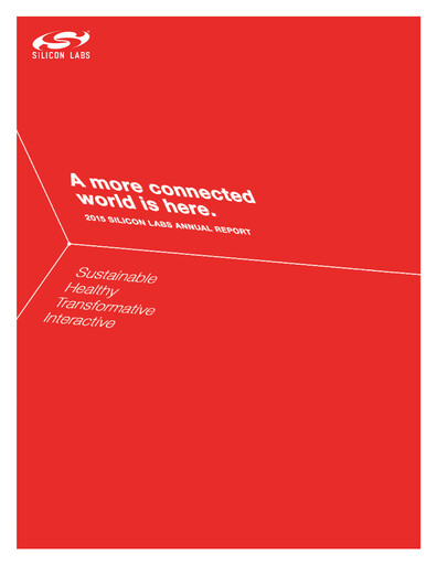 Thumbnail Silicon Labs
 Annual Report 2015