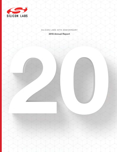 Thumbnail Silicon Labs
 Annual Report 2016