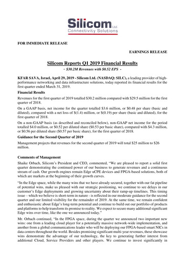 Thumbnail Silicom Quarterly Report 2019-q1