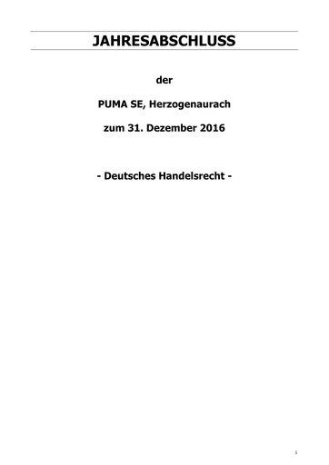 Thumbnail PUMA Financial Statement 2016