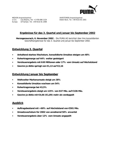 Miniature PUMA Rapport trimestriel 2002-q3