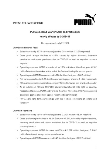 Thumbnail PUMA Quarterly Report 2020-q2