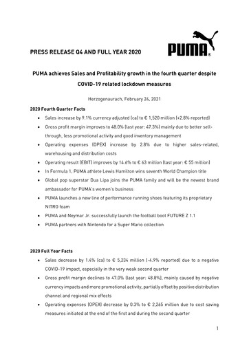 Thumbnail PUMA Quarterly Report 2020-q4