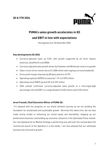 Thumbnail PUMA Quarterly Report 2024-q3
