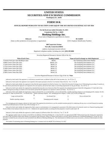 Thumbnail Booking Holdings (Booking.com) Annual Report 2021