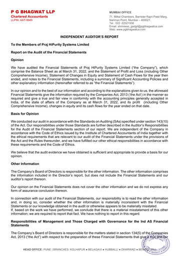 Thumbnail Praj Industries
 Financial Statement 2021-2022