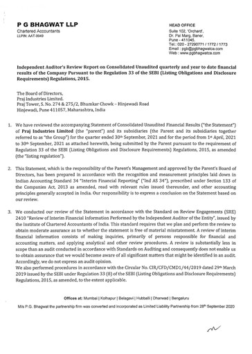 Thumbnail Praj Industries
 Quarterly Report 2021-q2