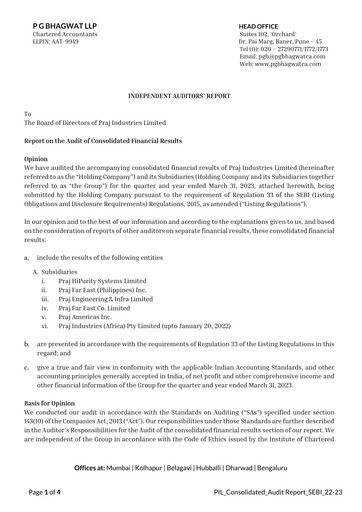 Thumbnail Praj Industries
 Quarterly Report 2022-q4