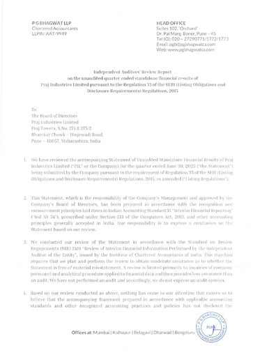 Thumbnail Praj Industries
 Quarterly Report 2025-q2