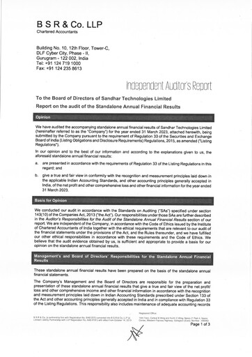 Thumbnail Sandhar Financial Statement 2022-2023